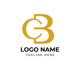 Modern elegant letter CB logo design