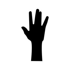 Hand symbol icon vector. Hand illustration sign. Symbol shown by the hand sign.
