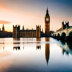 Naklejka premium houses of parliament city generating by AI technology