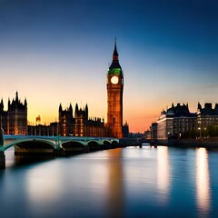 Naklejka premium houses of parliament city generating by AI technology