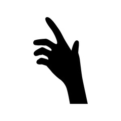 Hand symbol icon vector. Hand illustration sign. Symbol shown by the hand sign.