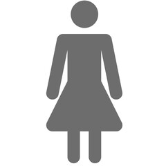 grey woman icon sign