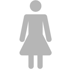 grey woman icon sign