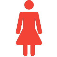 red woman icon sign