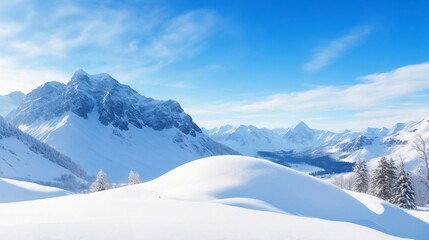 Fototapeta na wymiar winter mountain landscape generated Ai.