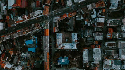 Aerial view of Zagreb street. - 646278878