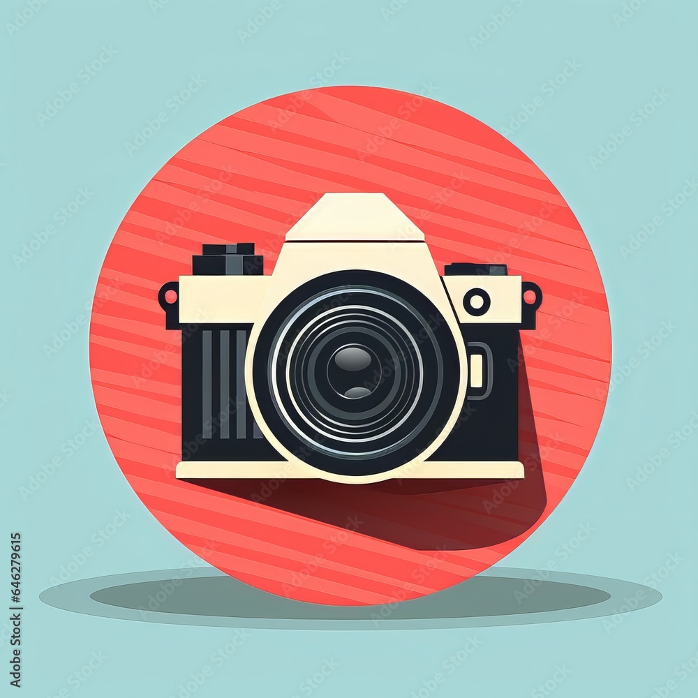 Aufkleber A minimalist line art illustration of a 'No Photography' sign, showcasing a camera enclosed within a red circle with a diagonal line through it.