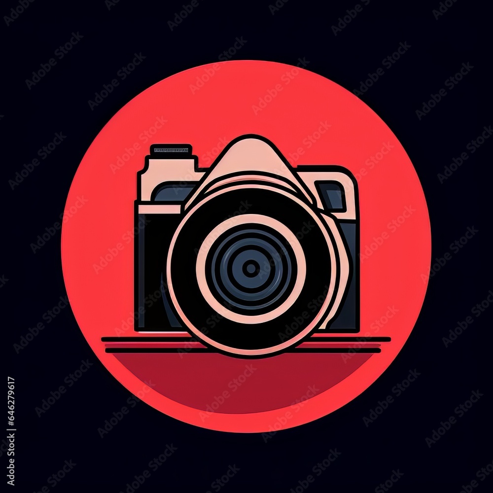 Aufkleber A minimalist line art illustration of a 'No Photography' sign, showcasing a camera enclosed within a red circle with a diagonal line through it.