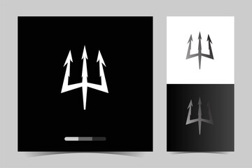 minimalist logo trident king vector, suitable for your logo design - obrazy, fototapety, plakaty
