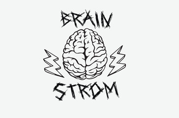 Cool brain images designs for t-shirts and stickers