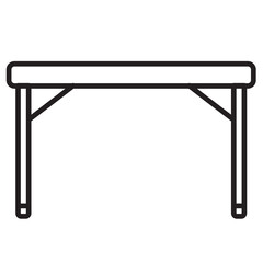 folding table front view icon