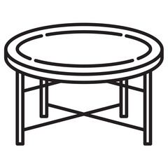 round folding table icon