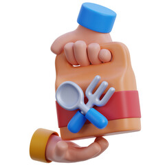 receive order 3d icon design