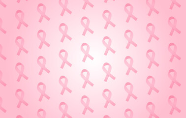 seamless pattern with pink ribbon background vector