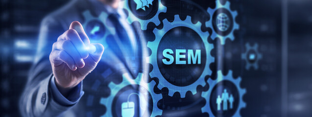 SEM Search Engine Optimization Traffic Website Internet Business Technology Communication Concept