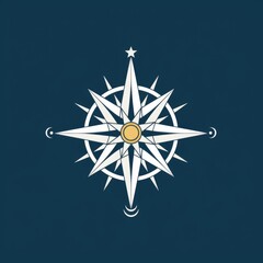 Compass rose mascot for a company logo. Generative AI