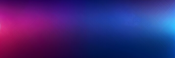 Obraz premium Dark blue violet purple magenta pink red flat background. Banner. Color gradient, ombre. Neon, glow, flash, shine. Template. Rough, grain, noise. generative AI