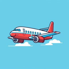Fototapeta premium Airplane mascot for a company logo. Generative AI