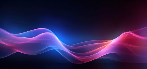 Curvy and blurred purple and blue lines, Abstract knife-like lines on dark backgrounds