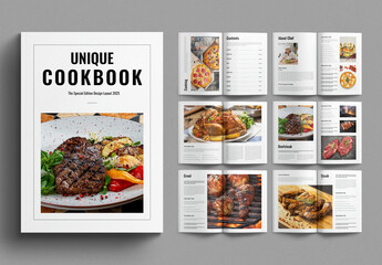 Fototapeta Cookbook Design Layout obraz
