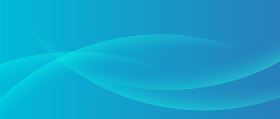 abstract light blue banner background with dynamic wave line