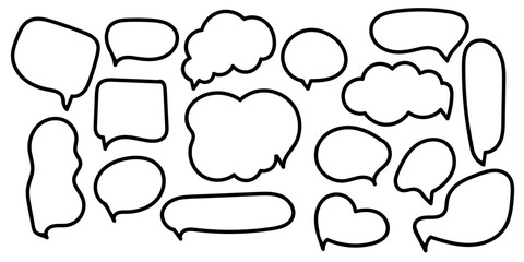 Bubble comic speech set, great design for any purposes. Sticker design. vector illustration.