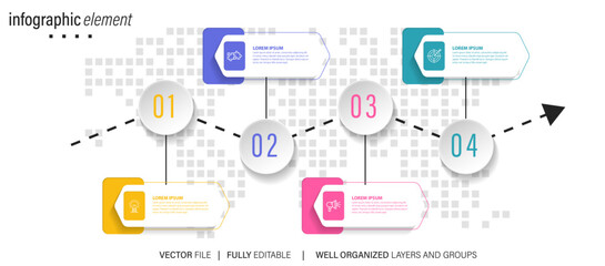 Infographic template elements.
