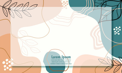 hand drawn flat design abstract doodle background