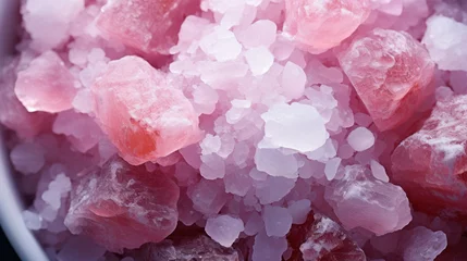 Foto op Aluminium macro image of pink salt crystals.abstract background.  © Margo_Alexa