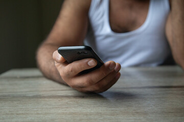 Person holding black smartphone. Technology. Lifestyle