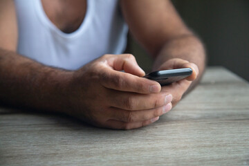 Person holding black smartphone. Technology. Lifestyle