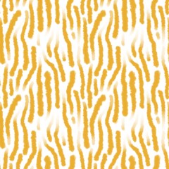 Seamless abstract textured pattern. Simple background yellow, orange, white texture. Digital brush strokes background. Lines. Design for textile fabrics, wrapping paper, background, wallpaper, cover.