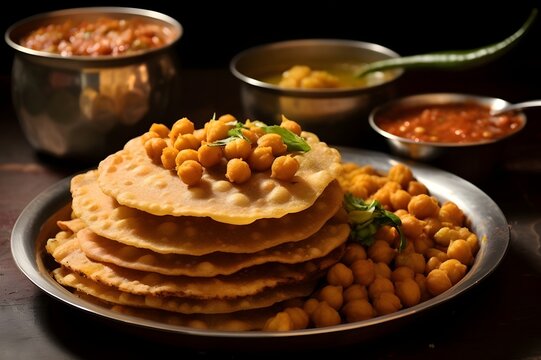 Chickpea Chana Paratha, popular Indian food