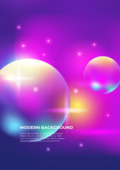 Vector colorful gradient abstract poster background template