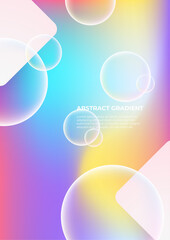 Colorful gradient abstract vector poster background