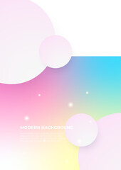Vector gradient abstract colorful poster template design