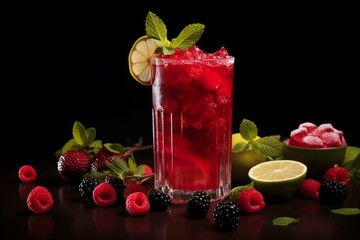 Indulge in a scrumptious and vibrant drink. Generative AI