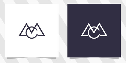 letter mc cm logo design