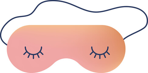Sleep mask linear icon with color gradient