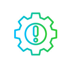 Management human resources icon with blue and green gradient outline style. management, business, set, symbol, teamwork, strategy, team. Vector Illustration