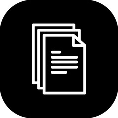 Document human resources icon with black filled line outline style. document, business, sign, paper, symbol, line, outline. Vector Illustration