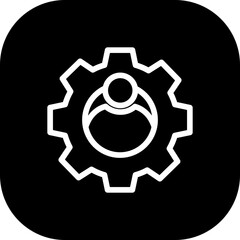 Human human resources icon with black filled line outline style. human, line, set, business, team, people, group. Vector Illustration