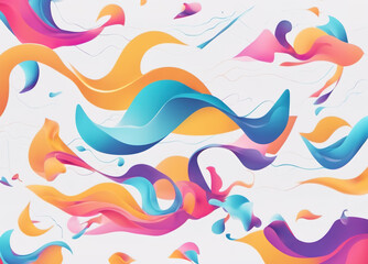 generative AI, generative AI, Lively colorful thick ink lines background