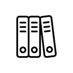 Records human resources icon with black outline style. record, sign, symbol, outline, line, audio, music. Vector Illustration