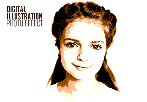 Digital Illustration Photo Effect