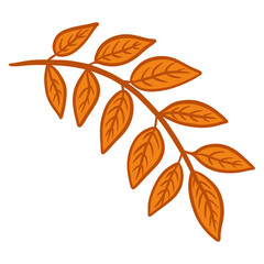 Fototapeta premium Fall Leaf And Branches Drawing