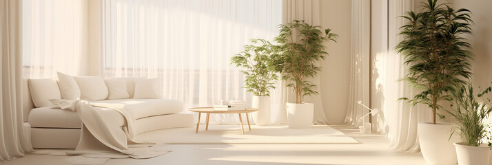 3d images, flat 3d rendering seamless modern living room, generative AI