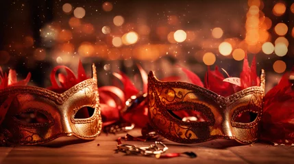 Abwaschbare Fototapete Karneval Mardi gras carnival mask
