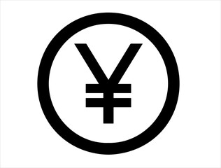 Japanese yen currency sign vector art