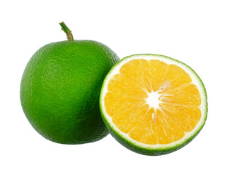 Acidless orange with sliced isolated on white background